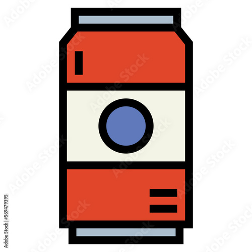 cola filled outline icon style