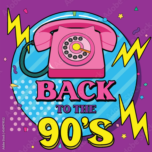 90s party poster template