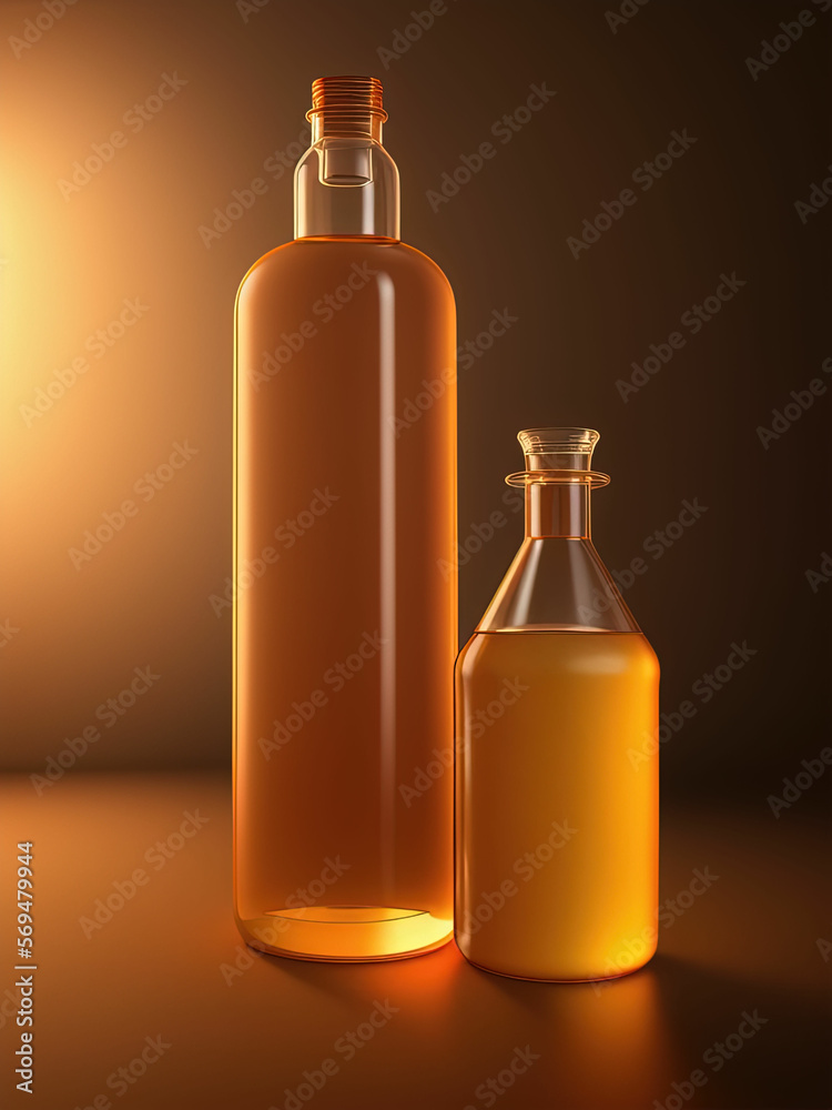 Glass Water Bottle. Generative AI Glass Water Bottle. Generative AI