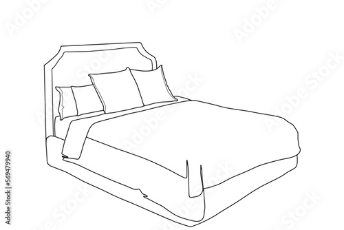 ed bedroom home decoration vector illustration hand drawn