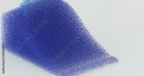 Obraz na płótnie fluid from a system of particles. 3D illustration and rendering. w salonie