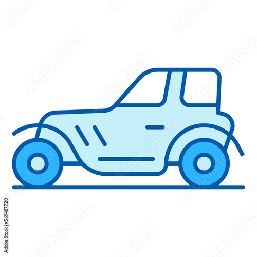 Retro sports car - icon  illustration on white background  similar style