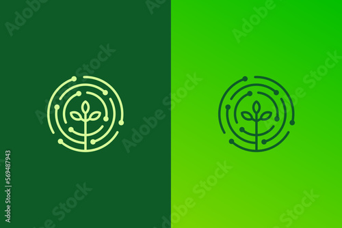 Circle Digital Farm Logo Template