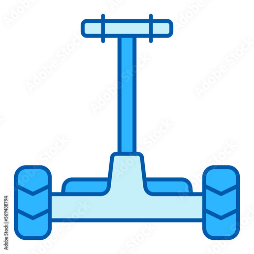 Gyroscooter with handle - icon, illustration on white background, similar style