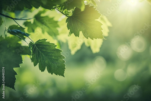 Fresh green leave wallpaper background