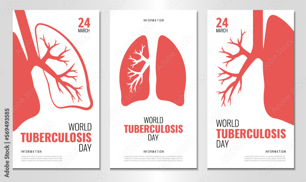 Vector Illustration of World Tuberculosis Day. Use as advertising, invitation, banner, poster
