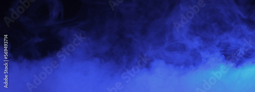 blue smoke on black