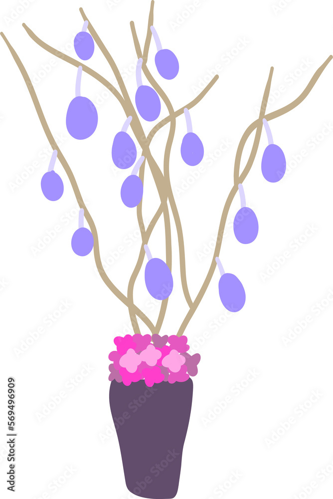 Easter tree with eggs Easter tree with eggs