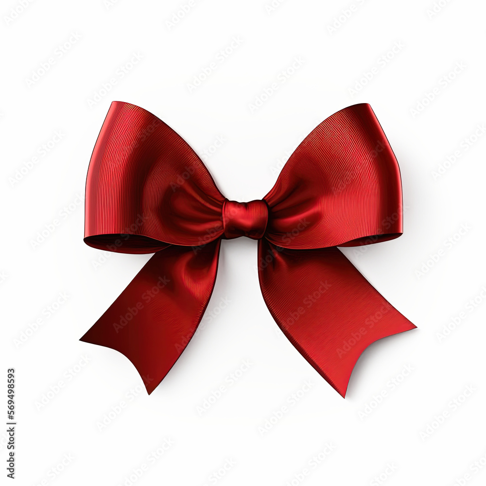 Red Satin Ribbon Bow Image & Photo (Free Trial)