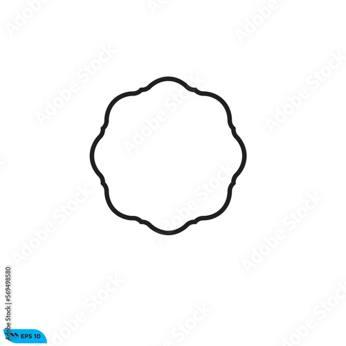 Icon vector graphic of line circle