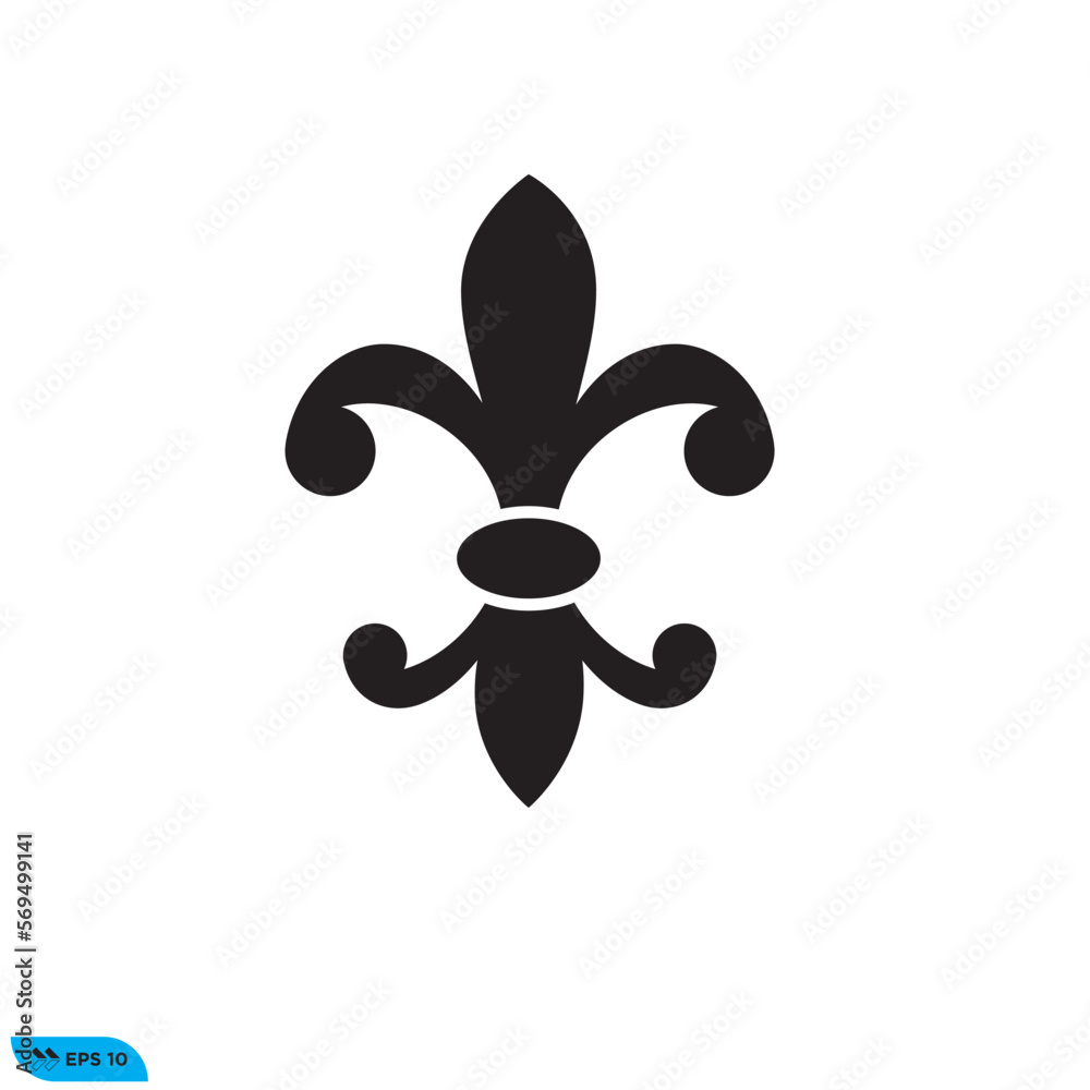 Icon vector graphic of Fleur De Lys symbol Icon vector graphic of Fleur De Lys symbol
