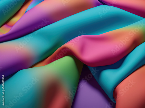 Texture of fabric multi color for backgrounds. Generative AI
