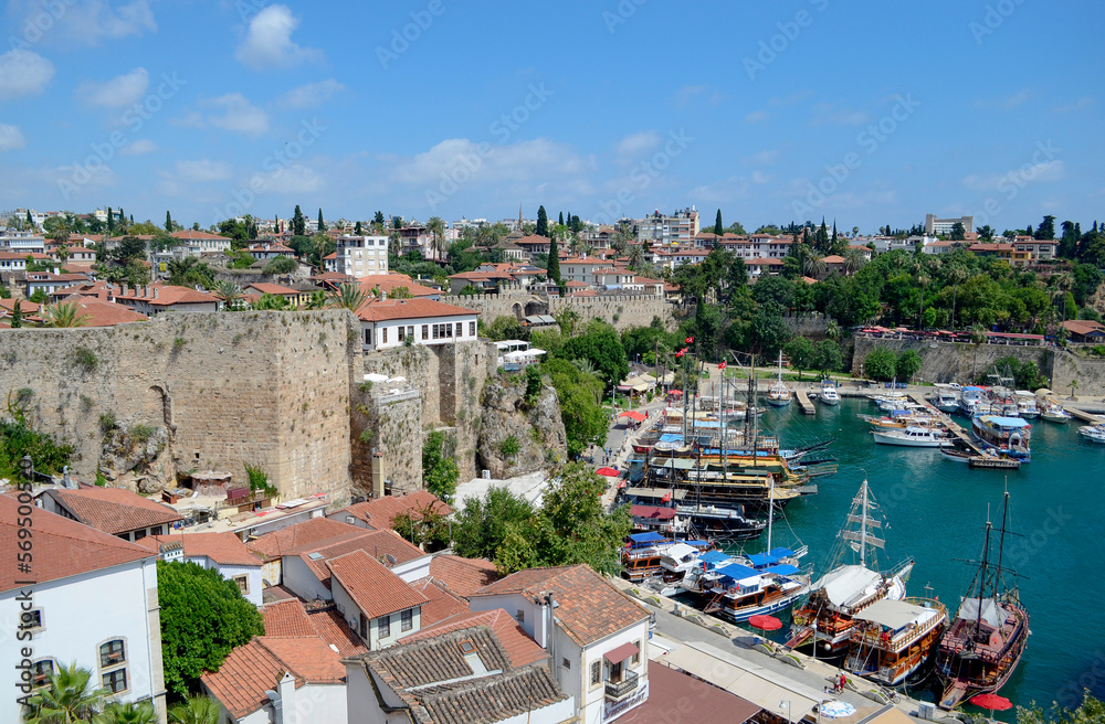 Mediterranean nature landscape. Antalya city. Sea view. Mediterranean nature landscape. Antalya city. Sea view.