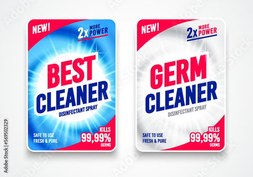 Germ Cleaner Print Label With Dynamic Headline