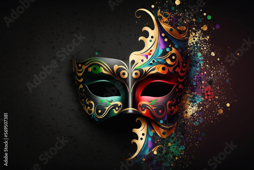 Carnival Mask - Carnival Party. AI Generative