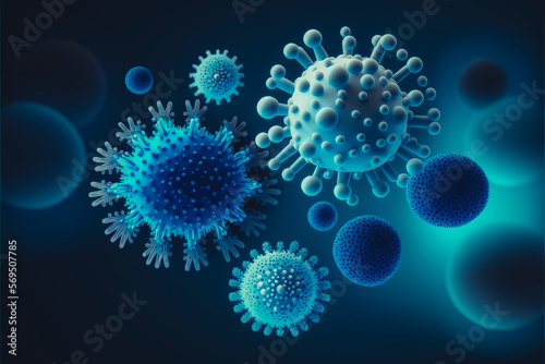 Infection, viral disease, virus in the blood coronavirus in the blood infectious disease, pandemic and global health danger