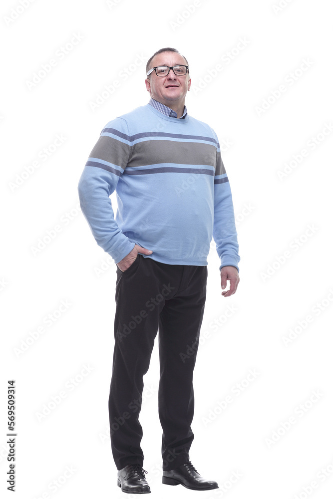 in full growth. Mature business man in casual clothes in full growth. Mature business man in casual clothes