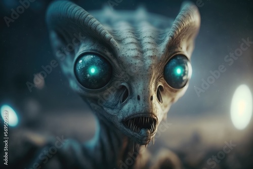 alien from outer space made with generated ai