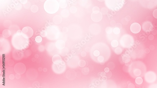 Abstract pink light bokeh on pink background with copy space for text in valentine's , wallpaper illustration 