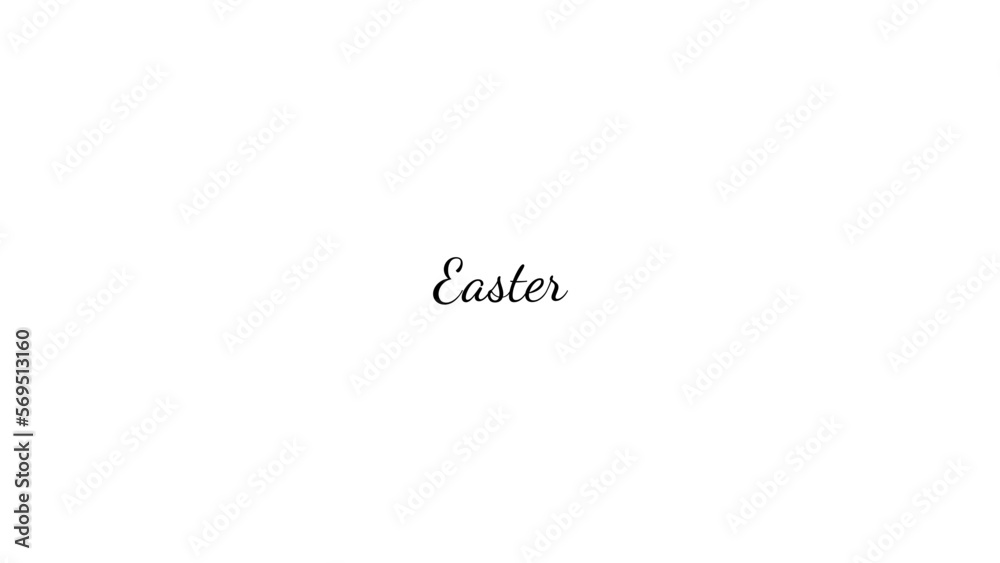 Easter wish typography with transparent background