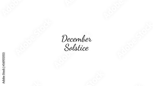 December Solstice wish typography with transparent background