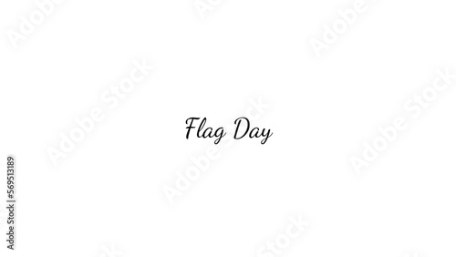 Flag Day wish typography with transparent background