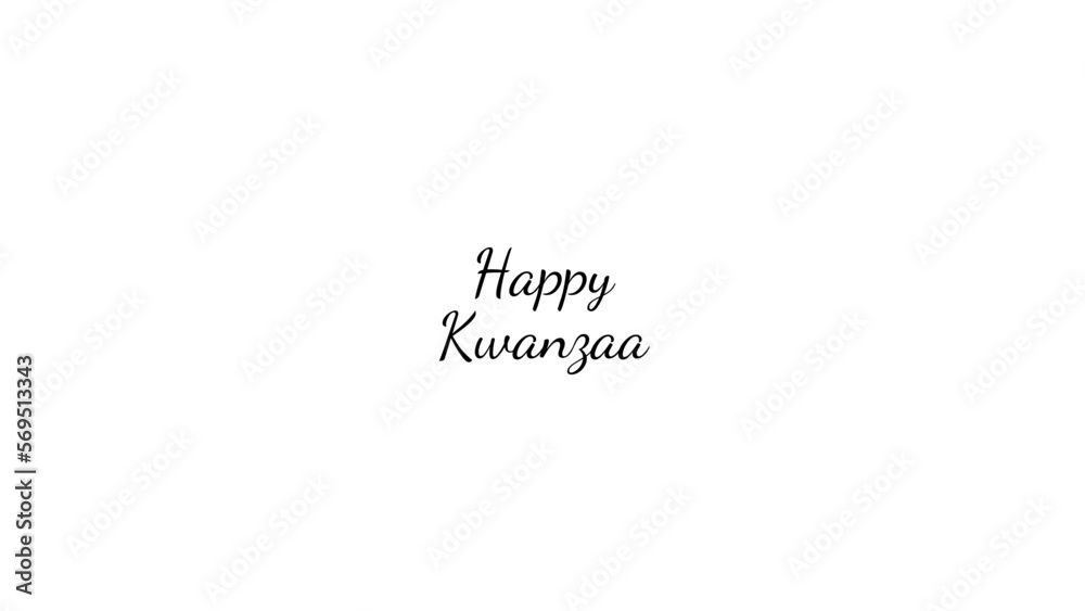 Happy Kwanzaa wish typography with transparent background Happy Kwanzaa wish typography with transparent background