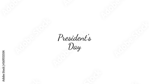 President's Day wish typography with transparent background