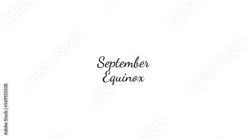 September Equinox wish typography with transparent background