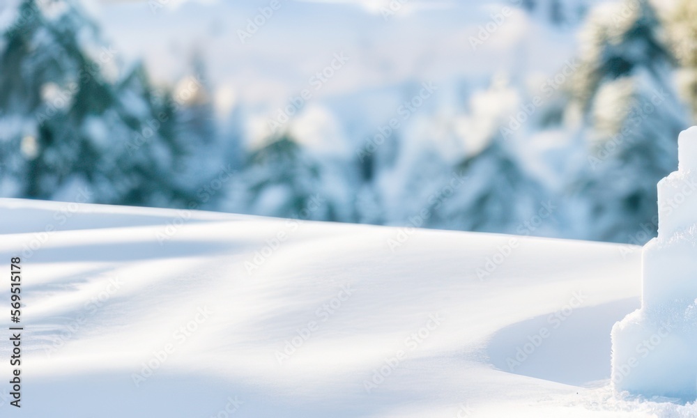 snow in winter background created with Generative AI snow in winter background created with Generative AI