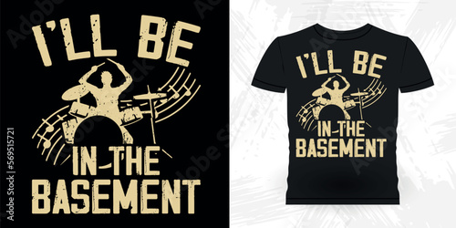 Drummer Vintage t-shirt design