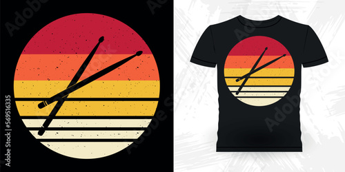 Basement Drumming Funny Musician Drummer Retro Vintage Drummer T-shirt Design