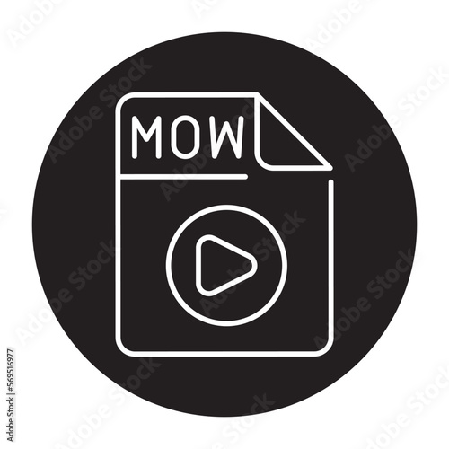Free Download Mow file color line icon. Format and extension of documents - GFXLoad