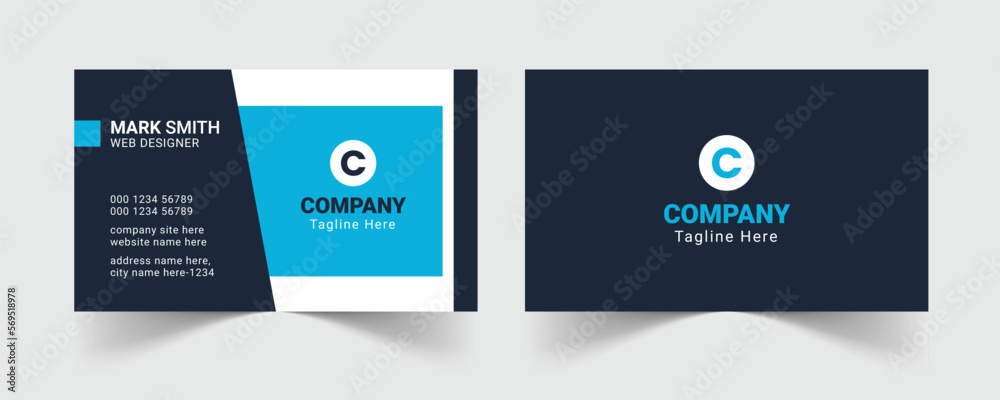 Corporate business card template, Modern business card design template, Clean professional business card template, visiting card, business card template.