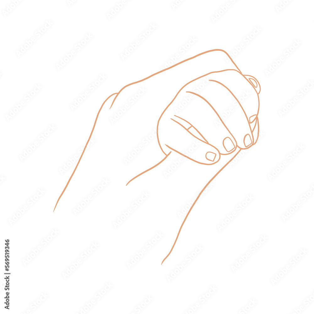 Mother and Infant Hand Outlined Mother and Infant Hand Outlined