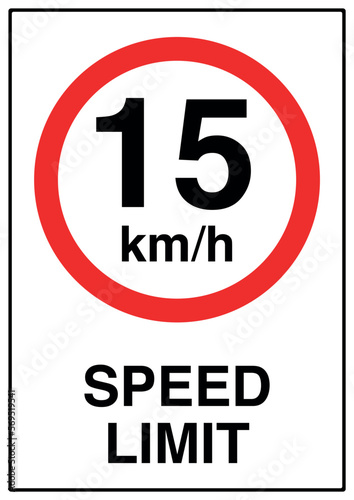 Speed limit traffic sign vector image