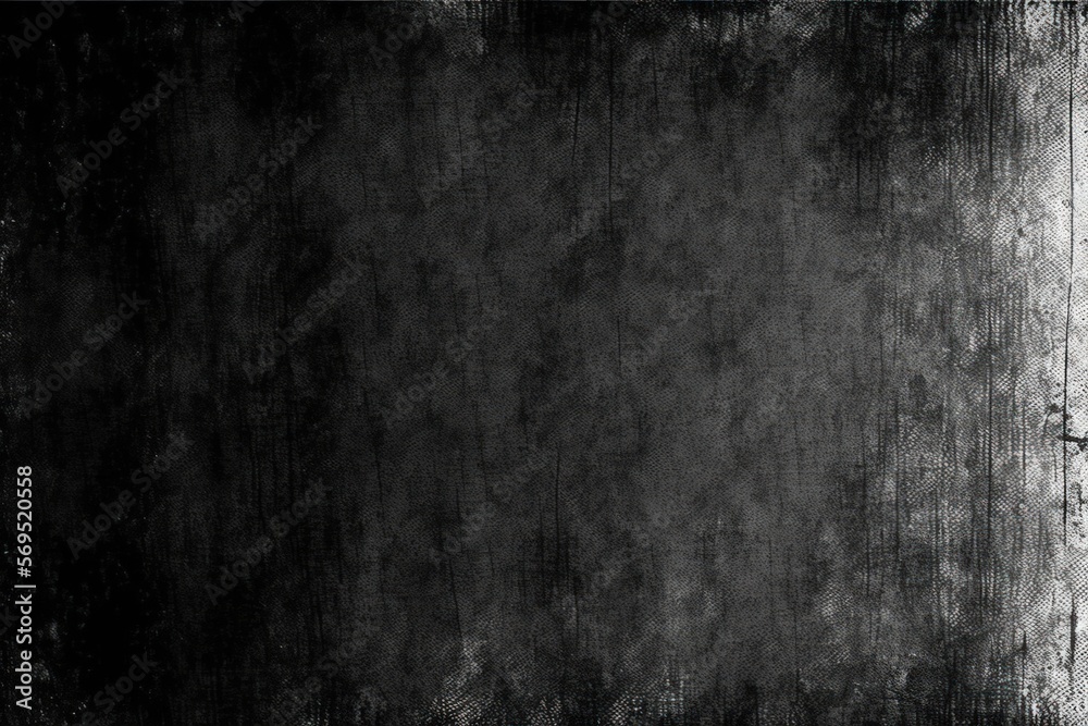 Fototapeta premium Flim Grain Black Scratch Grunge Damaged Texture Vintage Dirty Rough Overlay Layer Background. Generative AI