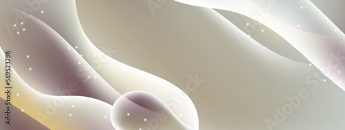 Earth tone colour fluid shapes poster with modern gradient background colors.