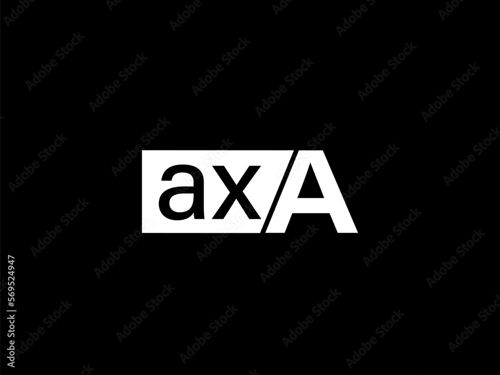 AXA Logo and Graphics design vector art, Icons isolated on black background AXA Logo and Graphics design vector art, Icons isolated on black background