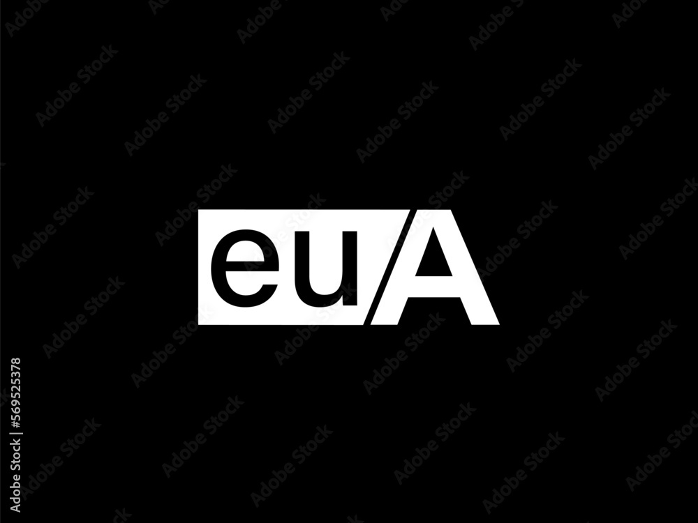 EUA Logo and Graphics design vector art, Icons isolated on black background