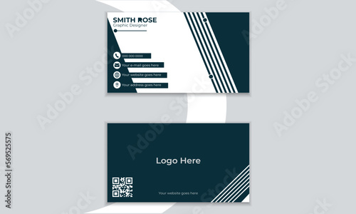  Luxury and elegant set of cards design. Clean professional creative design visiting card. 
