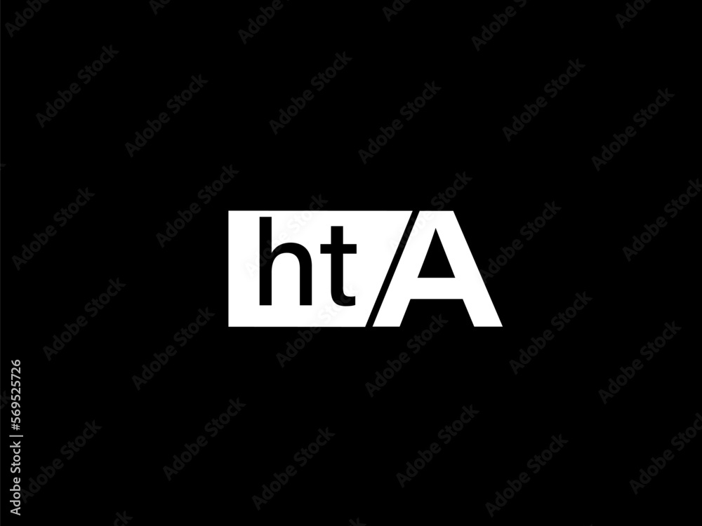 HTA Logo and Graphics design vector art, Icons isolated on black background HTA Logo and Graphics design vector art, Icons isolated on black background