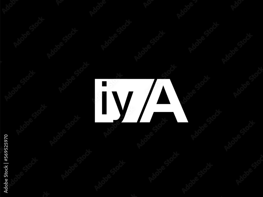 IYA Logo and Graphics design vector art, Icons isolated on black background IYA Logo and Graphics design vector art, Icons isolated on black background