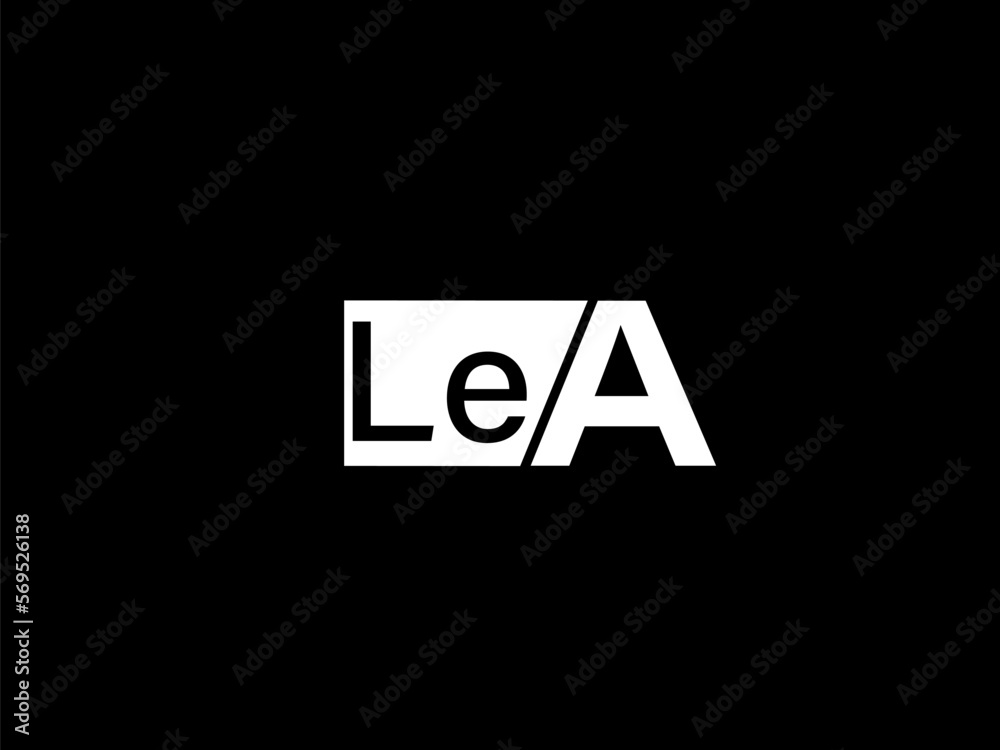 LEA Logo and Graphics design vector art, Icons isolated on black background LEA Logo and Graphics design vector art, Icons isolated on black background