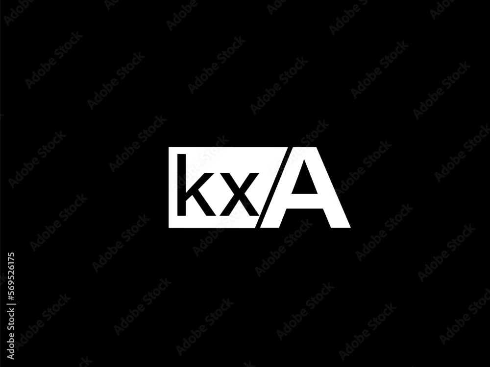 KXA Logo and Graphics design vector art, Icons isolated on black background KXA Logo and Graphics design vector art, Icons isolated on black background