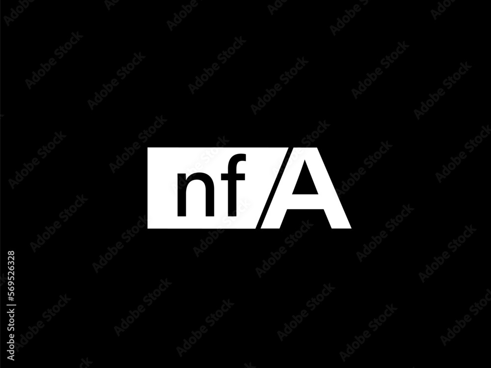 NFA Logo and Graphics design vector art, Icons isolated on black background NFA Logo and Graphics design vector art, Icons isolated on black background