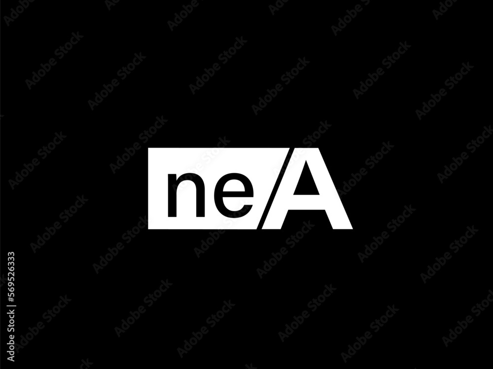 NEA Logo and Graphics design vector art, Icons isolated on black background NEA Logo and Graphics design vector art, Icons isolated on black background