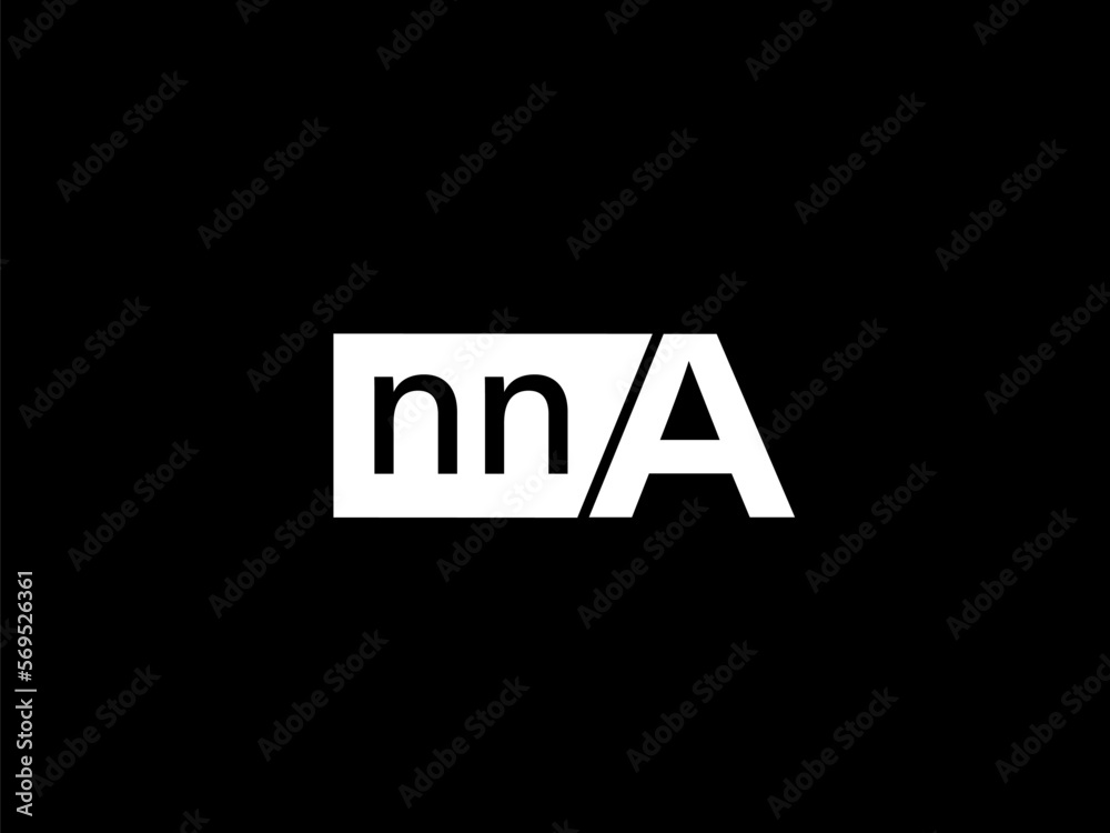 NNA Logo and Graphics design vector art, Icons isolated on black background
