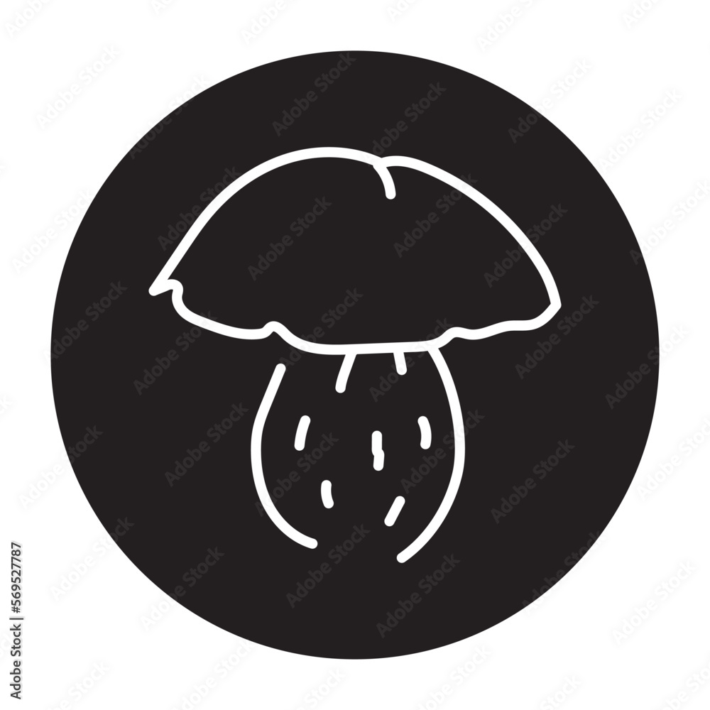 Oak mushroom color line icon. Cooking ingredient. Oak mushroom color line icon. Cooking ingredient.