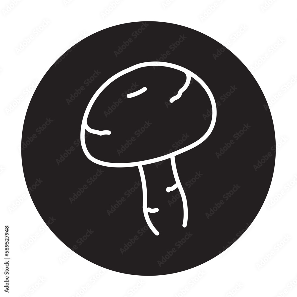 Mushroom color line icon. Cooking ingredient. Mushroom color line icon. Cooking ingredient.